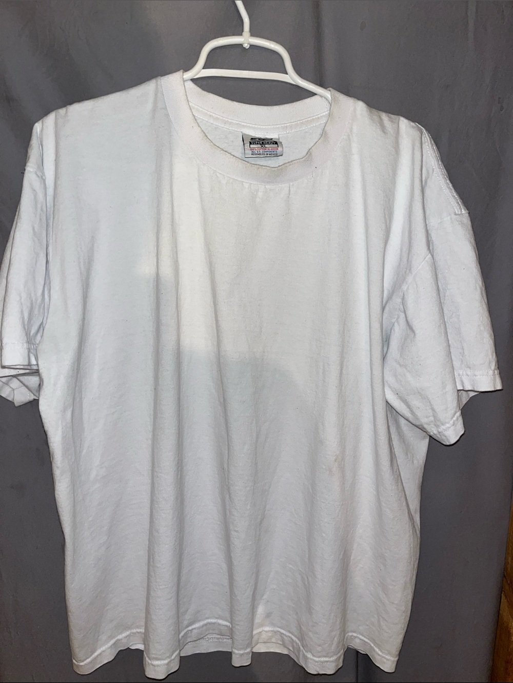 Pro club White Short Sleeve Crew Neck Tee - Men's Basic Shirt